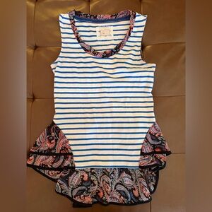 Anthropologie 9-HI 5 Blue and White Striped Tank Top